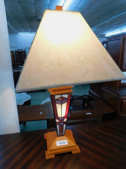 Modern Stained Glass Base Lamp