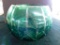 Emerald Green Cut To Clear Rose Bowl 8