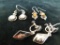 Sterling Silver 3 Pairs of Earrings 21.8 Grams Total Weight