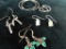 5 Pairs of Sterling Silver Earrings 9.3 Grams Total Weight