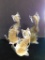 Group of 3 Murano Blown Glass Cats with Gold Fleck 6