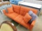 Modern Orange Futon Couch