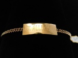 14K Yellow Gold Identification Bracelet 20.1 Grams