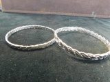 Sterling Silver Bangles 2 Total 32.1 Grams