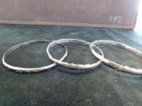 Sterling Silver Bangles 3 Total 40.6 Grams