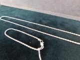 Sterling Silver Necklace and Chain 10.6 Grams