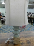 Modern Spool Like Painted Lamp