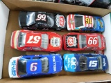 Lot of 6 Diecast Nascar Racing Cars 1:24 Scale Various Makers