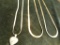 Grouping of 3 Sterling Silver Herringbone Necklaces 42.9 Grams Total Weight