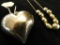 Sterling Silver Necklace and Large Heart Pendant 33.8 Grams