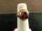 10K Yellow Gold Class Ring with Red Stone 5.6 Gram