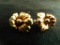 10K Yellow Gold Screw Back Earrings Flowers 5.0 Grams