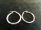 14K White Gold Hoop Pierced Earrings 2.3 Grams