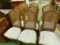 French Cane Back Chairs 2 arm 6 Sides 1 has cane Damage