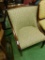 Sabre Leg Upholstered Mahogany Chair