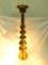 Large Vintage Brass Pillar Candle Holder