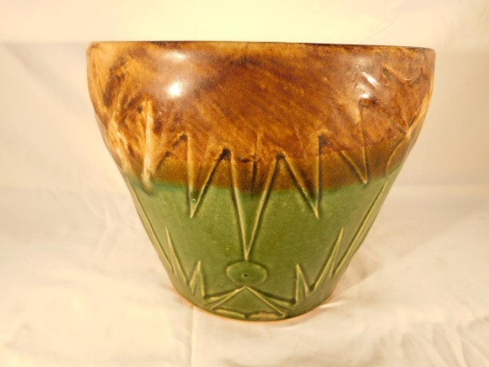 Vintage Green and Brown Planter