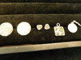 Small Grouping of Sterling Silver Earrings and Necklace and Slide