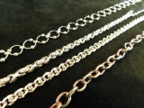 Sterling Silver 3 Bracelets and 1 Choker 32.7 Grams