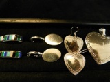 Grouping of 4 Sterling Silver Earrings and a Pendant