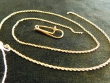 10K Yellow Gold Group Pin and Broken Chain 4.9 Grams