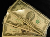 1976 $2 Federal Reserve Notes Green Seal
