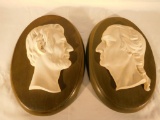 Pair of Lincoln and Washington Plaques