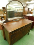 1930s Dresser with Mirror and Trinket Box Hecht Bros.