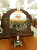 Original Kerosene Lamp with Shade and Prisms