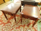 Mahogany 1 Drawer End Tables