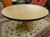 Round White Oak Pedestal Table
