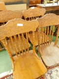 Oak Pressed Back Chairs