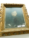 Vintage youth Picture with heavy Carved Frame