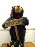 Stuffed Bear welcome Sign