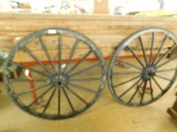 Vintage Painted Wagon Wheels