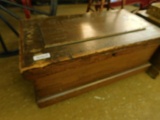 Vintage Wood Carpenters Box with Hinged Lid