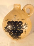 Studio Pottery Grape Motif Handled Jug