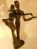 Cast Metal Dancing Couple Statue
