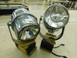 Vintage Large Marine Spotlights with GE Bulbs