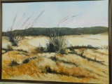 Oil on Canvas Dune Scene Signed Mario R.