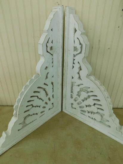 Large Painted White Corbels