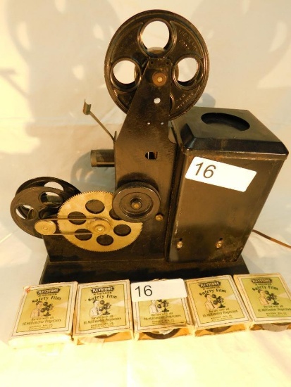 Vintage Keystone 8mm Projector with Keystone Safety Films