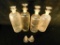 Group of 4 Vintage Pharmaceutical Bottles and 2 Stoppers