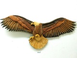Jack Walter Signed Hand Made Wood Art - Eagle with Spread Wings 20