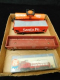 Box Lot of Various Box less Model train Cars Plus Bachmann Diesel Engine