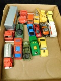 Box Lot of 16 Misc. Makers Die Cast Cars - Corgi - Tootsie - Hot Wheels
