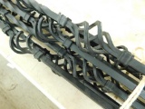 Stack of 10 Wrought Iron Posts with a Double Spiral Twist - 44