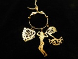 14K Yellow Gold - Pendant with Charms - 4.2 Grams