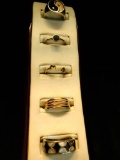 Sterling Silver - 5 Rings - 21.0 Grams Total Weight