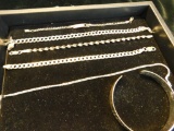 Sterling Silver - 6 Bracelets - 43.6 Grams